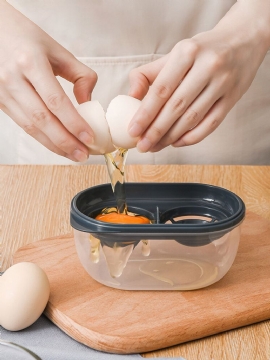 Kjøkken Double Grid Egg Separator Miljøvennlig Eggeplommedeler Verktøy Kichen Tilbehør Matlaging