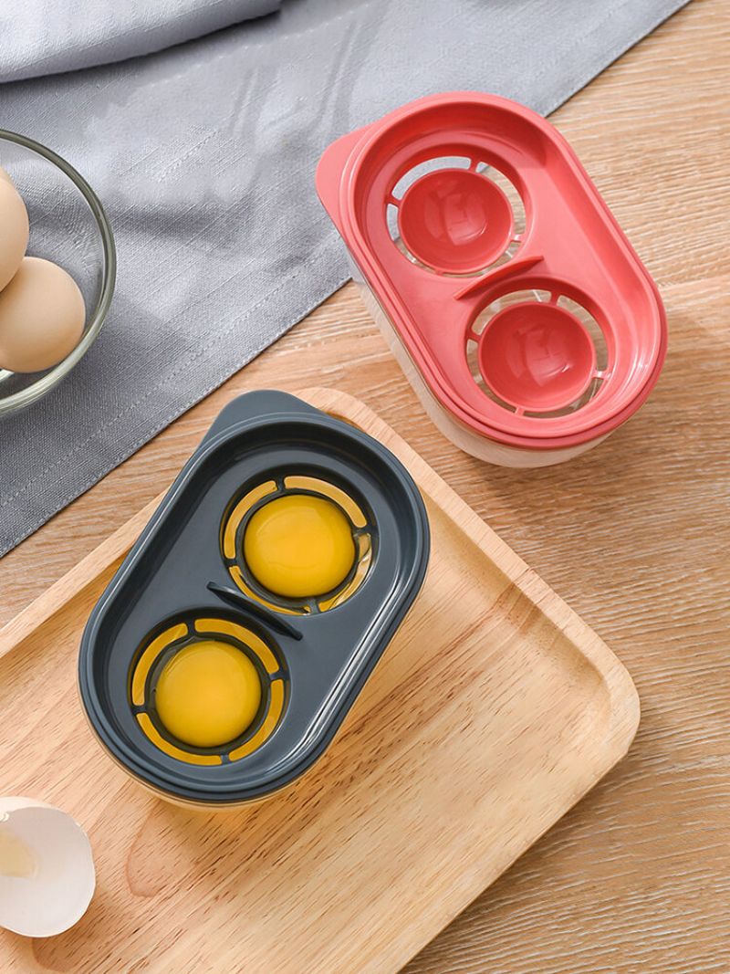 Kjøkken Double Grid Egg Separator Miljøvennlig Eggeplommedeler Verktøy Kichen Tilbehør Matlaging