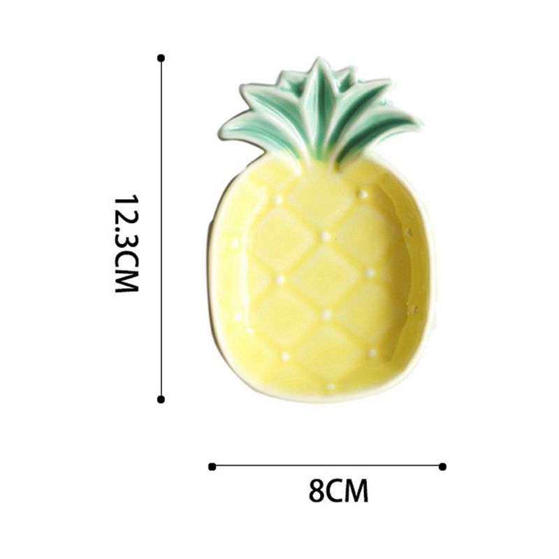 Kreativ Ananassausfat Søt Keramisk Krydderrett Forrett Tallerkener Desserttallerken Snacks Rett Smykkebrett