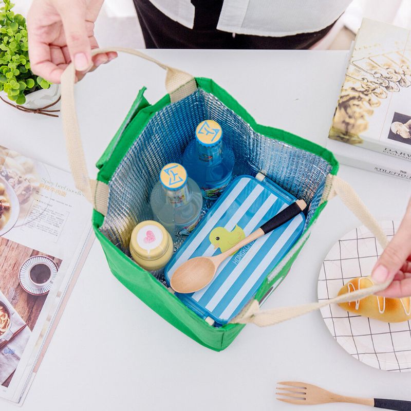 Lunch Tote Bag Bærbar Picnic Cooler Isolert Håndveske Matoppbevaringsbeholder