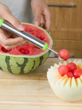 Melon Frukt Utskjæringskniv Skjærer Iskrem Ball Scoop Spoon Baller Diy Assortert Kaldskålverktøy