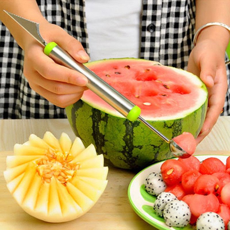 Melon Frukt Utskjæringskniv Skjærer Iskrem Ball Scoop Spoon Baller Diy Assortert Kaldskålverktøy