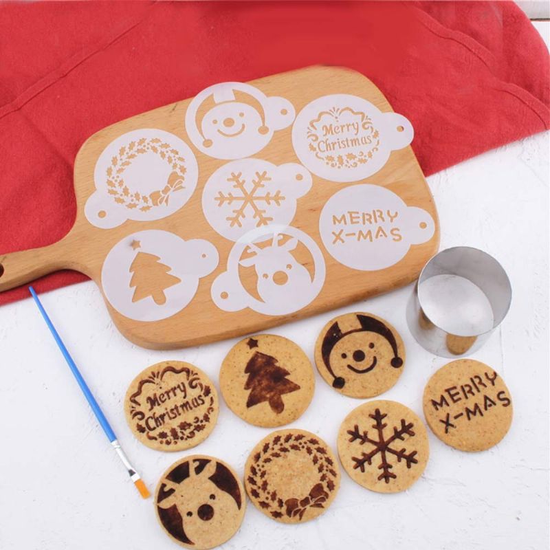 Mini Christmas Cookie Cutter Set Rustfritt Stål Kjeksformsett