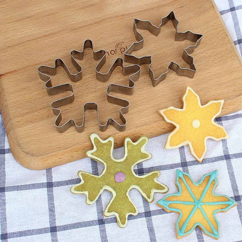 Mini Christmas Cookie Cutter Set Rustfritt Stål Kjeksformsett