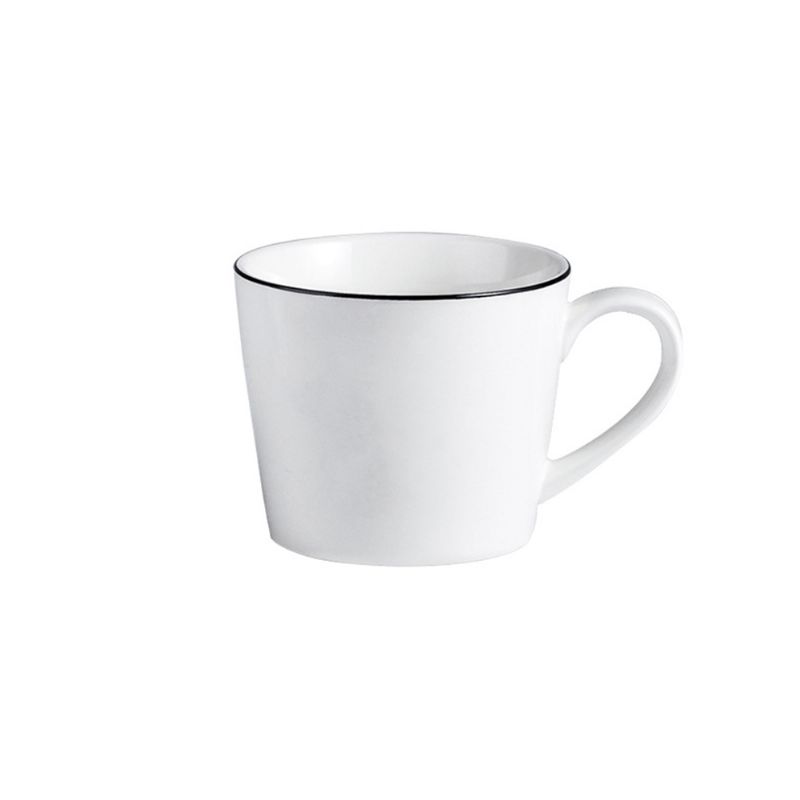 Minimalistisk Elegant Hvit Keramikkkrus Stor Kapasitet Ren Farge Kontor Husholdningsfrokost Melk Kaffekopp