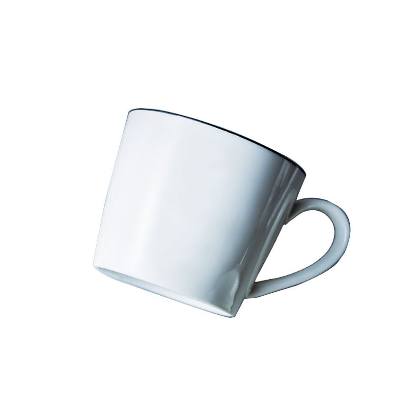 Minimalistisk Elegant Hvit Keramikkkrus Stor Kapasitet Ren Farge Kontor Husholdningsfrokost Melk Kaffekopp