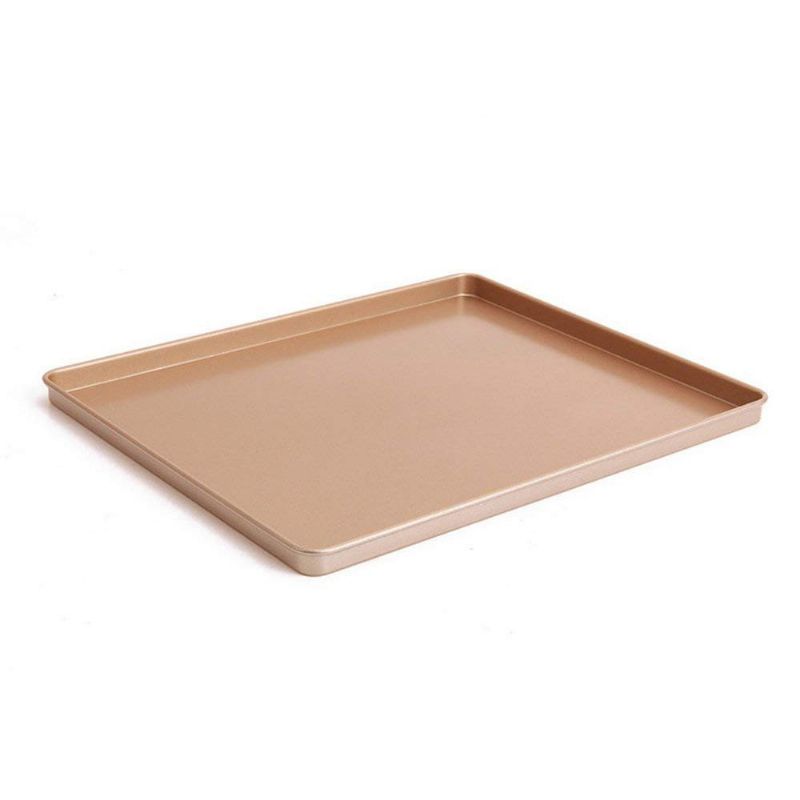 Nonstick Karbonstål Bakeplate 12 Inchsquare Cake Pan Cookie Sheet Gold