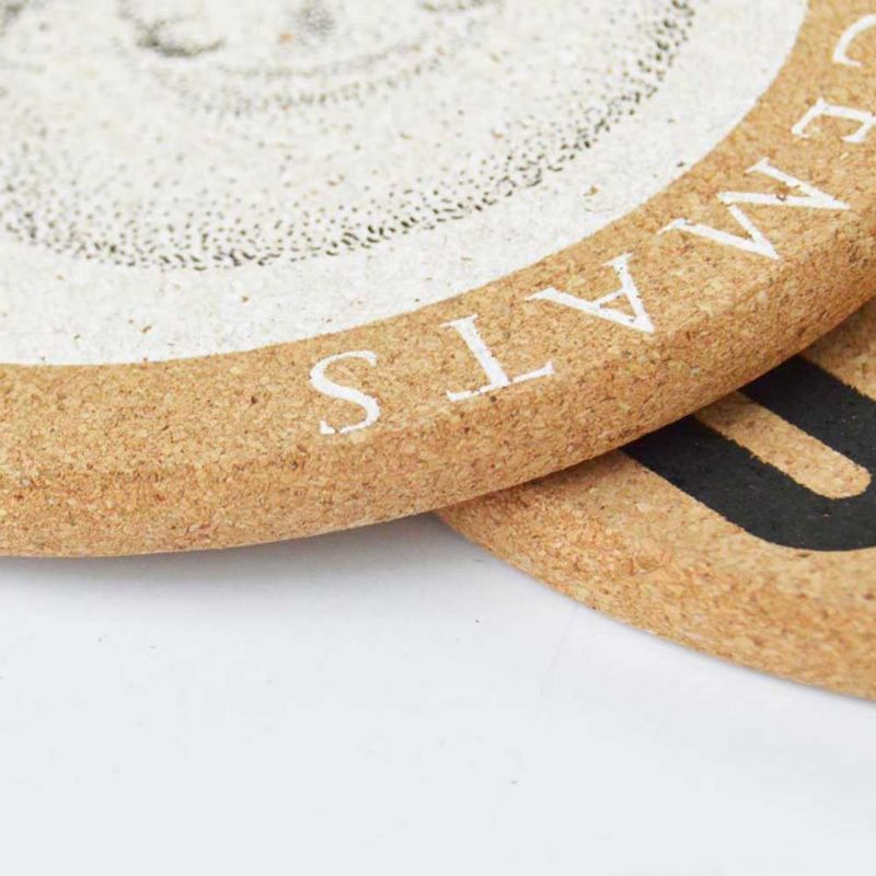 Nordic Cork Coaster Med Runde Kanter Søt Dyrekoppmatte For Hot Pot Cup & Bowl