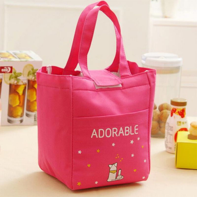 Oxford Waterproof Cartoon Thickening Lunsj Tote Bag Picnic Cooler Isolert Håndveske