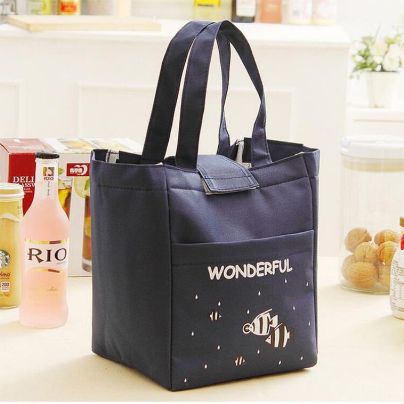 Oxford Waterproof Cartoon Thickening Lunsj Tote Bag Picnic Cooler Isolert Håndveske