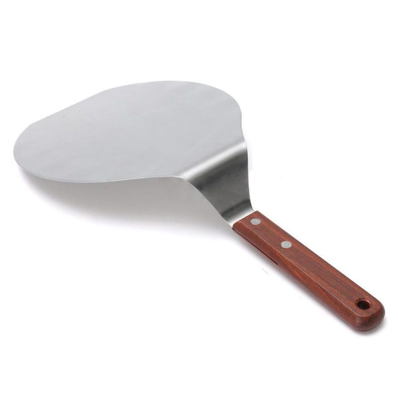 Pizza Spatel Skrell Rustfri Stål Spade Kakeholder Brett Tallerken Shifter Baking Bakeware