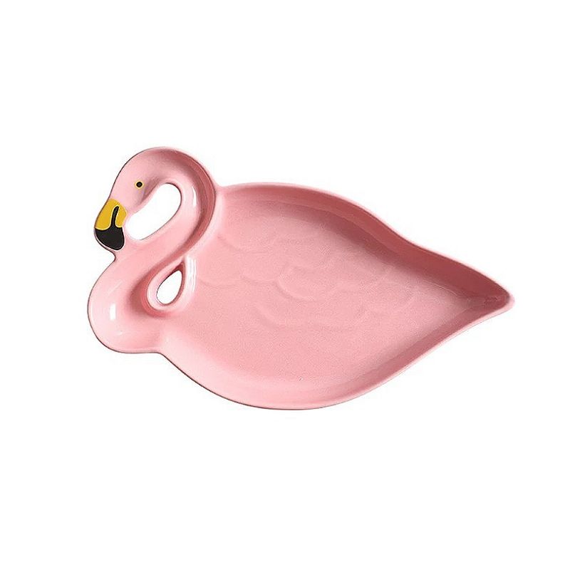 Porselenstallerken Flamingo-form Hulgods For Rissnacks Elegant Brett Uregelmessig Fat