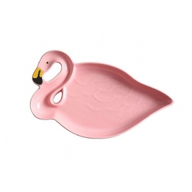 Porselenstallerken Flamingo-form Hulgods For Rissnacks Elegant Brett Uregelmessig Fat