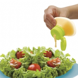 Quickdone Mini Silikon Skvis Saus Flaske Salat Dressing Beholder Krem Olje Syltetøy Ketchup