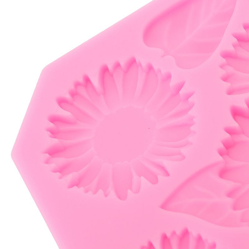 Rosa Solblomst Silikon Kakeform Bakefondantverktøy