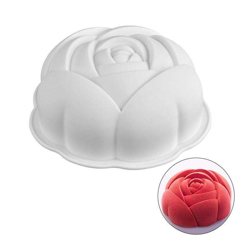 Rose Silikon Kakeform Baking Pan Kake Dekorere Verktøy Konditorform Bakeware