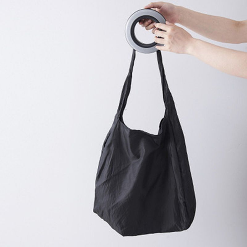 Rund Fasjonal Roterende Sammenleggbar Oppbevaring Shopping Bag Bærbar Stor Nylon Bag