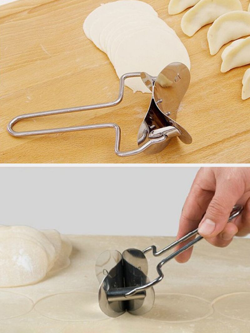 Rustfritt Stål 7 cm Diy Dumpling Wrapper Form Deigskjærer Kjøkken Gadgets