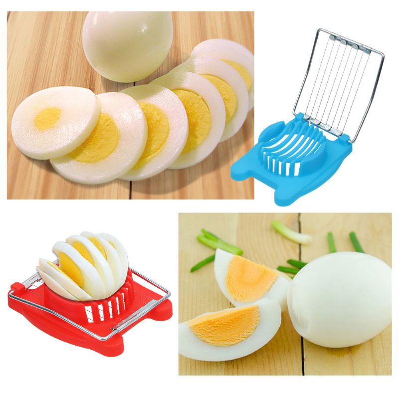 Rustfritt Stål Cut Egg Slicer Sectioner Cutter Mold Multifunksjon Egg Splitter Kjøkkenverktøy