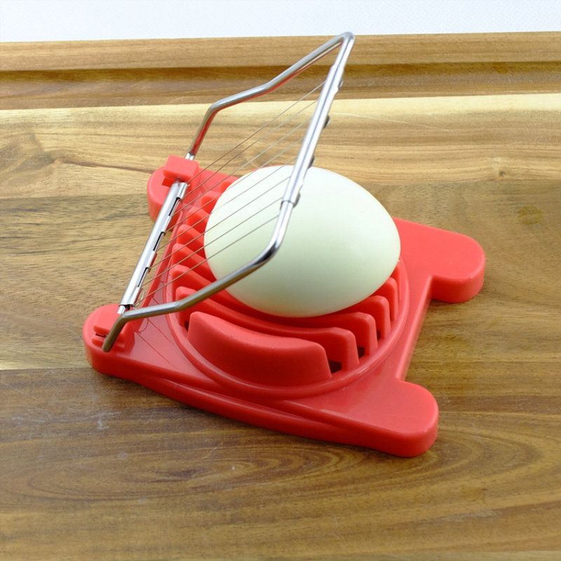 Rustfritt Stål Cut Egg Slicer Sectioner Cutter Mold Multifunksjon Egg Splitter Kjøkkenverktøy