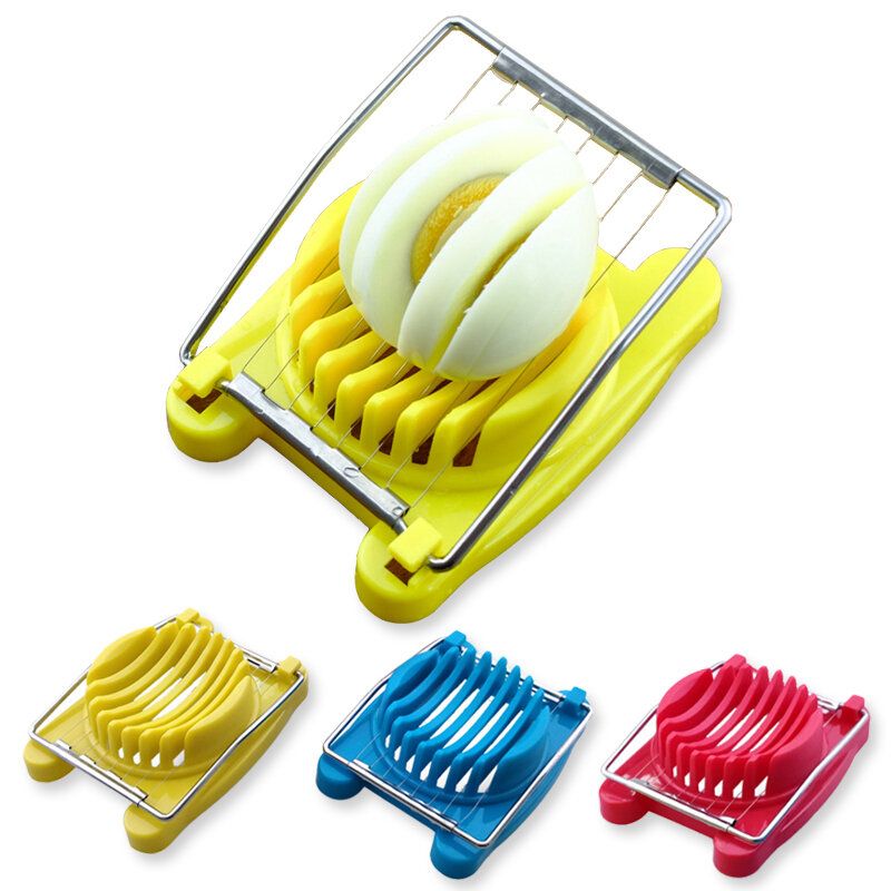 Rustfritt Stål Cut Egg Slicer Sectioner Cutter Mold Multifunksjon Egg Splitter Kjøkkenverktøy