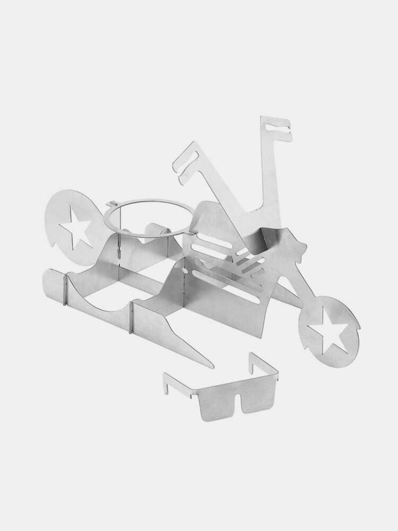 Rustfritt Stål Kreativt Kyllingstativ Stekestativ Morsomme Amerikanske Motorsykkelgriller