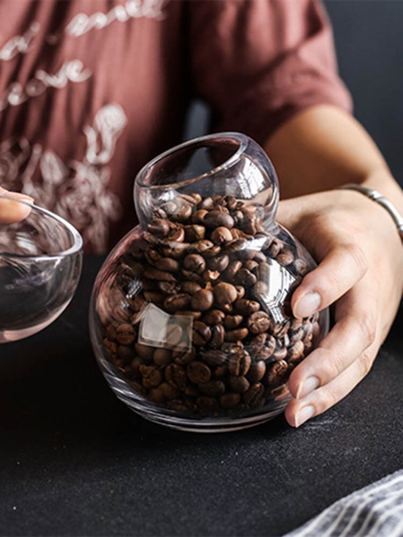 Snømann Kaffebønne Forseglet Krukke Kjøkken Husholdningsglass Oppbevaringsflaske Mat Te Oppbevaringskrukke