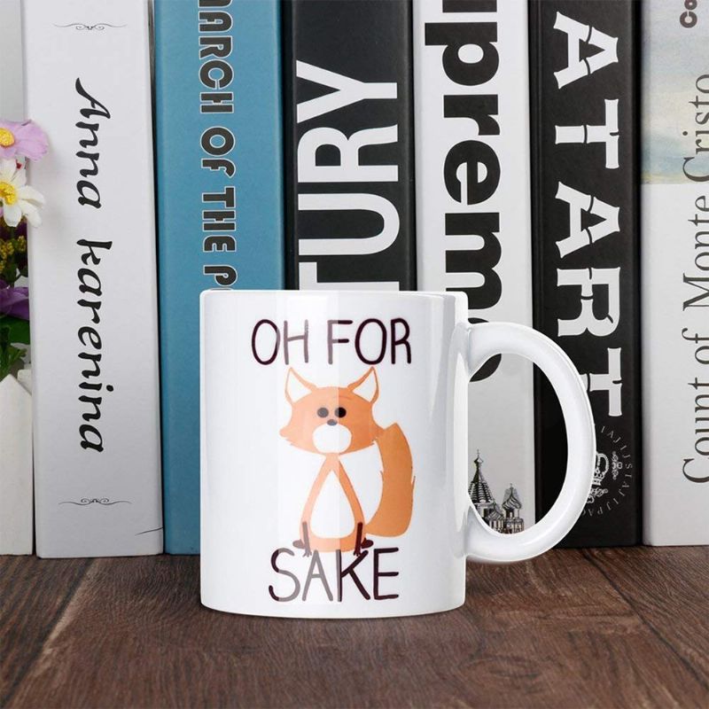 Søt Oh For Fox Sake Coffee Mug11 Oz Slitesterk Unik Milk Tea Mug