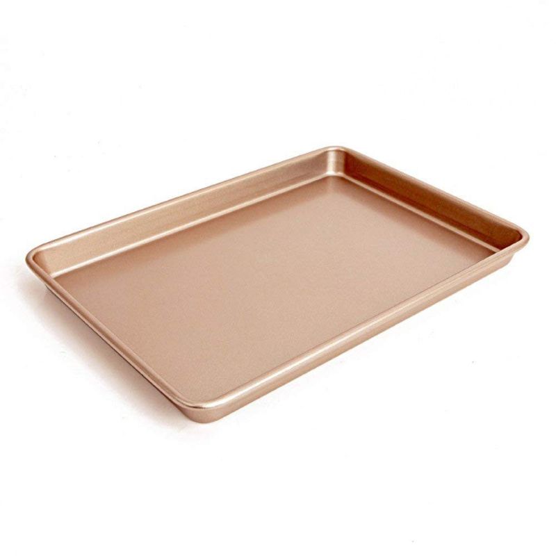 Stor Stekepanne 13 Tommer Non Stick Karbonstål Bakeware Cookie Sheet Stekebrett Gull