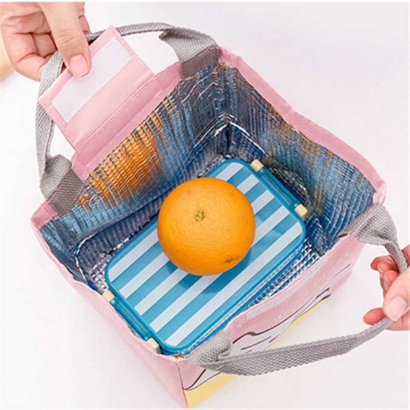 Tegneserie Dyremalt Vanntett Lunsjpose Aluminiumsfolie Isolasjonspakke Picnic Fresh Keep Bag