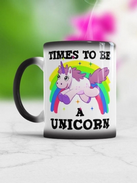 Unicorn 3d Keramisk Varmesensitiv Magisk Kaffekopp Fargeskiftende Krus