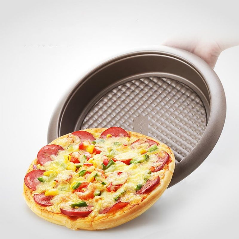 Universal Nonstick Deep Dish Pizza Pan Food Grade Kjøkken Bakebrett Premium Rund Kake Stekepanner 9 Tommer