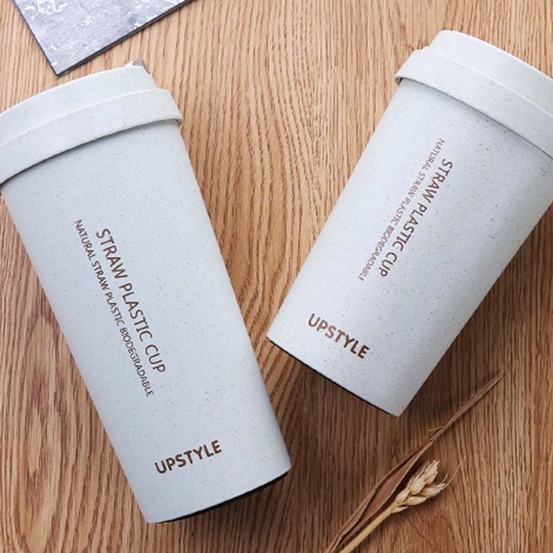 Wheat Straw Cup Kvinnelig Student Fresh Creative Simple Cup Personlig Plast Portable Cup