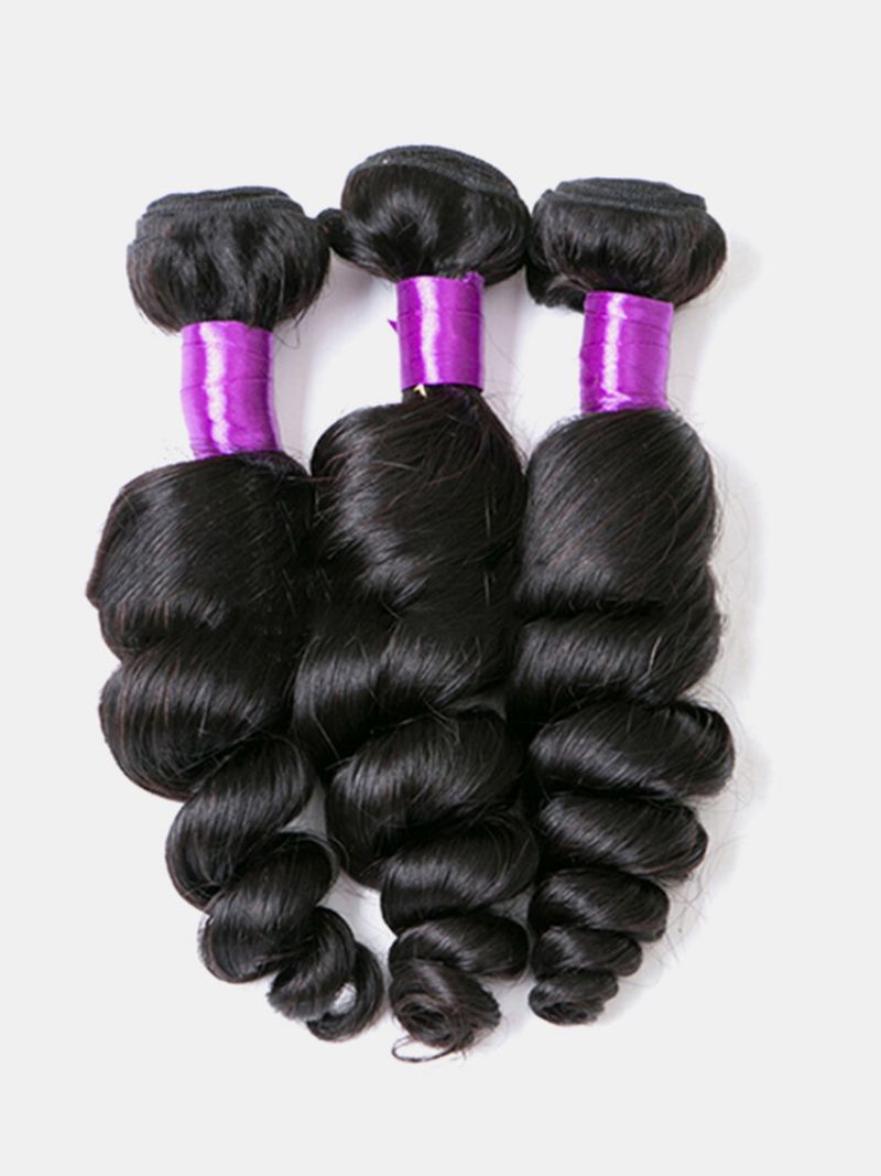 1 Bunt Brazilian Loose Wave Virgin Hiar Weave Natural Black Human Hair Extensions