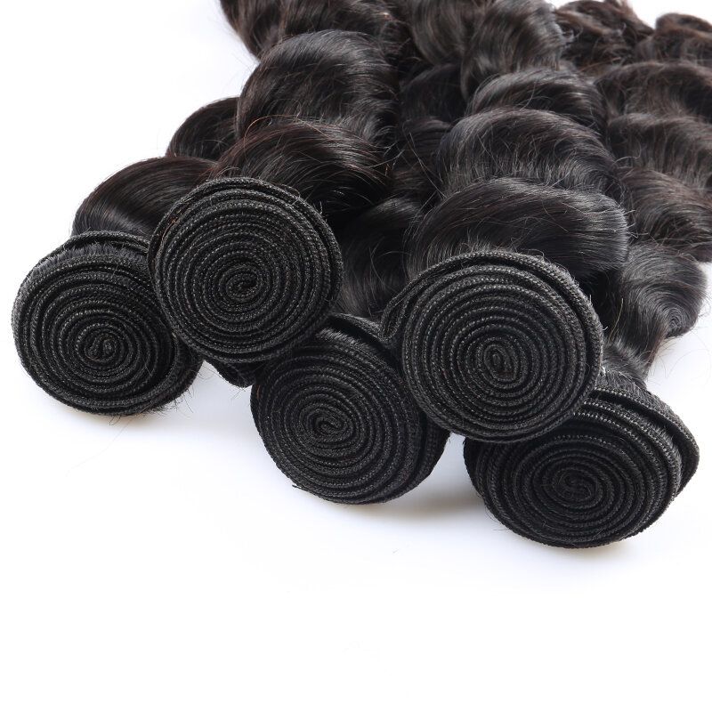 1 Bunt Brazilian Loose Wave Virgin Hiar Weave Natural Black Human Hair Extensions