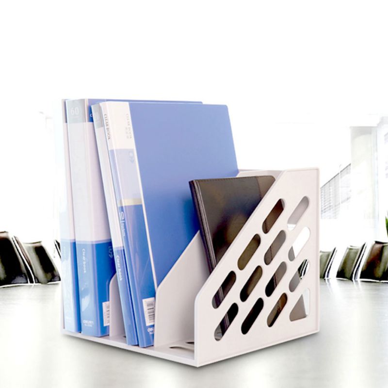 Plastic File Folder Organizer - Elegant Skrivebordsintegrert Dokumentstativ Office Organizers Skrivebordsrekvisita