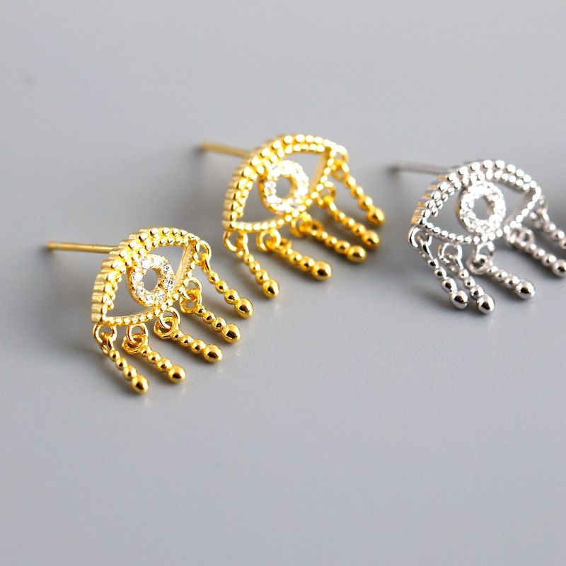 925 Sterling Sølv Demon Eye Of Horus Øredobber Studs