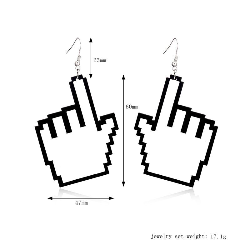 Kvinners Punk Øredobber Hånd Finger Akryl