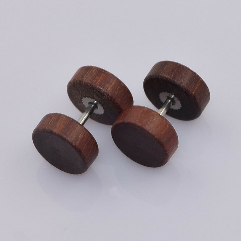 Mote Ear Stud Øredobber Runde Geometriske Dumbbell Woods Tilbehør Smykker For Kvinner