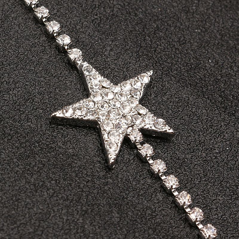 Uregelmessig Elegante Øredobber Star Rhinestone Tassel