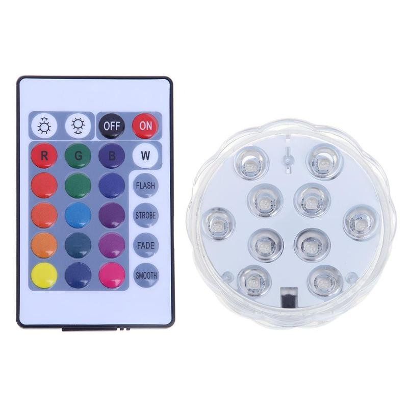 12 Led Rgb Nedsenkbart Lys Undervanns Vanntett Nattlampe Vannfontene Fisketank Hagedekor