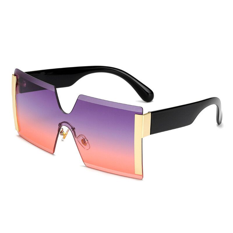 Anti-uv Square Retro Driving Glasses Fashion Big Box Personlighet Solbriller