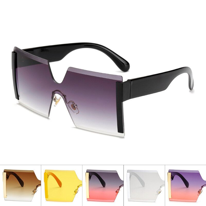 Anti-uv Square Retro Driving Glasses Fashion Big Box Personlighet Solbriller