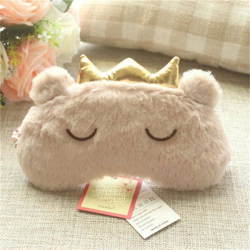 Crown Sleeping Mask Travel Cartoon Shading Blackout For Kvinner Jenter Personlig Pleie