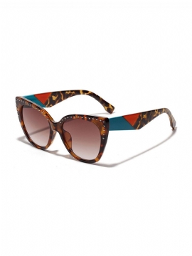 Dame Vogue Vintage Print Anti-uv Cat Eye Solbriller Outdoor Travel Beach