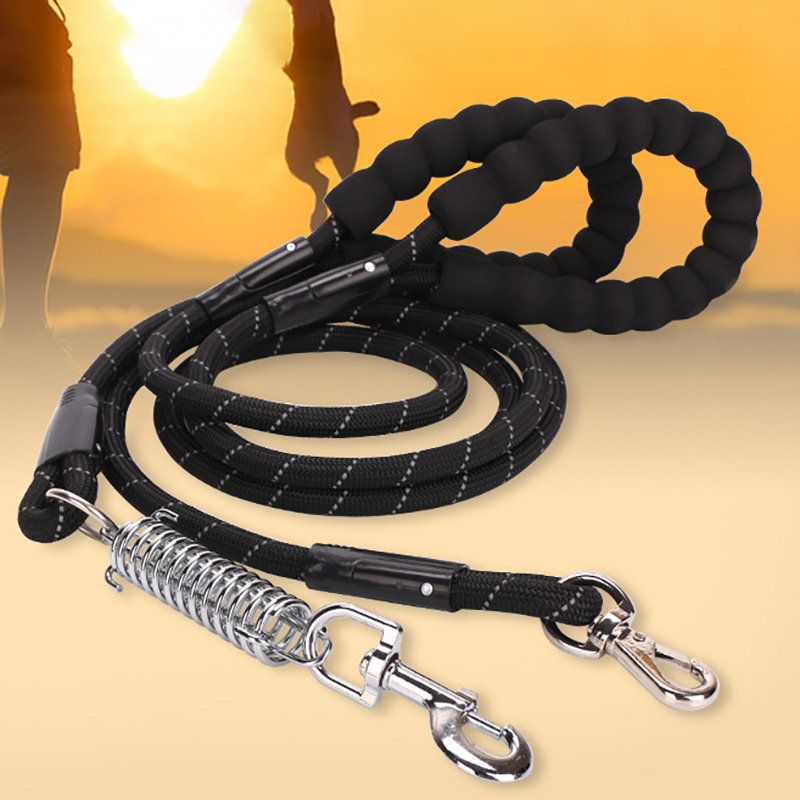 Eva Strong Nylon Reflekterende Pet Dog Leath Leash Med Beskyttende Deksel