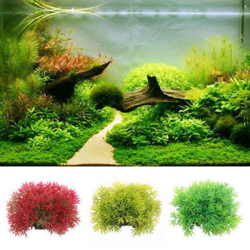 Kunstgress Aquarium Dekor Vann Ugress Ornament Plant Fisketank Dekorasjoner Og Ornamenter