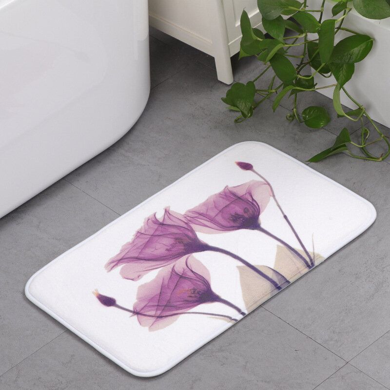 Memory Foam Chronic Rebound Printing Lotus Absorberende Sklisikker Matte Hjem Barnerom Gulvteppe