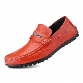 Menn Microfiber Leather Portable Slip On Driving Loafers