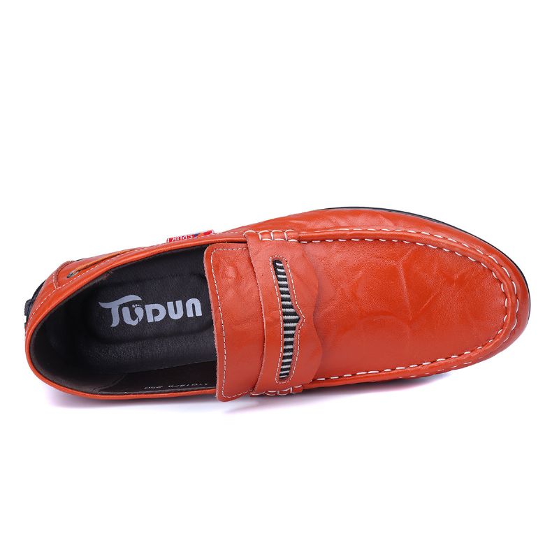 Menn Microfiber Leather Portable Slip On Driving Loafers